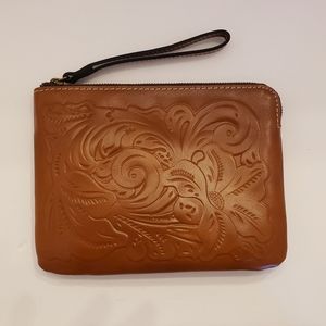 Patricia Nash Cassini Tooled Leather Wrislet, Tan